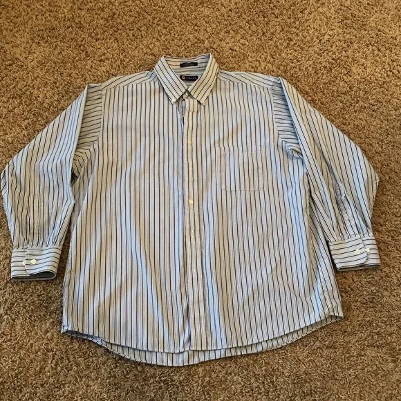 Chaps | Shirts | Chaps Mens Classic Fit Long Sleeve Striped Button Down  Shirt 75 Neck 3233 | Poshmark
